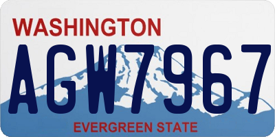 WA license plate AGW7967