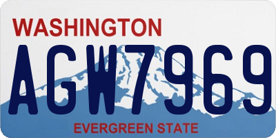 WA license plate AGW7969