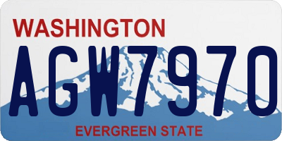 WA license plate AGW7970