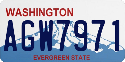 WA license plate AGW7971