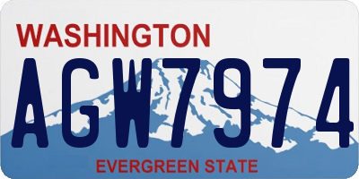 WA license plate AGW7974
