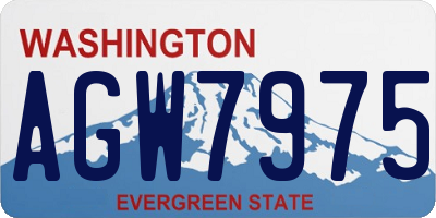 WA license plate AGW7975