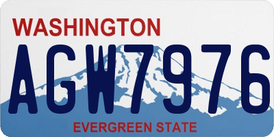 WA license plate AGW7976