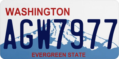 WA license plate AGW7977
