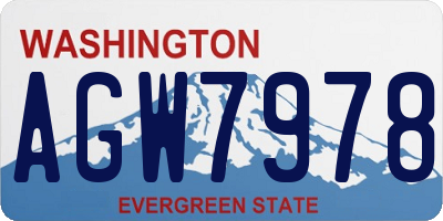 WA license plate AGW7978