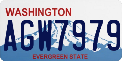 WA license plate AGW7979