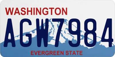 WA license plate AGW7984