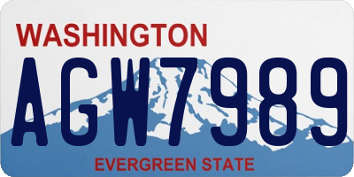 WA license plate AGW7989