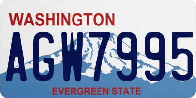 WA license plate AGW7995