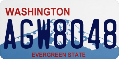 WA license plate AGW8048