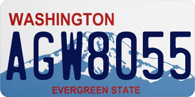 WA license plate AGW8055