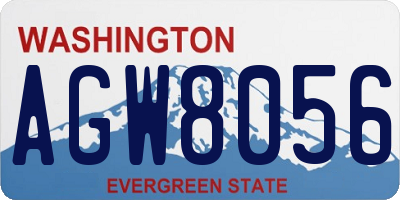 WA license plate AGW8056