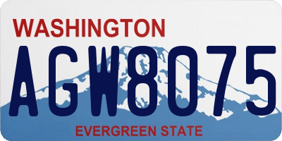 WA license plate AGW8075