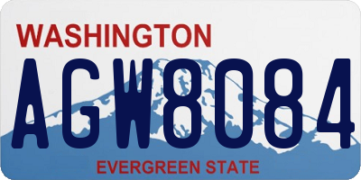 WA license plate AGW8084