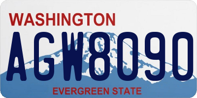WA license plate AGW8090