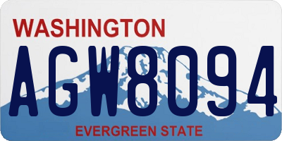 WA license plate AGW8094