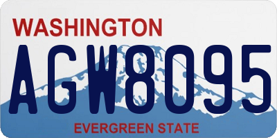 WA license plate AGW8095