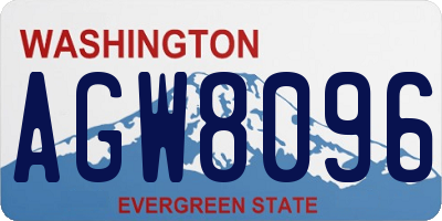 WA license plate AGW8096