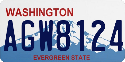 WA license plate AGW8124