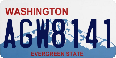 WA license plate AGW8141