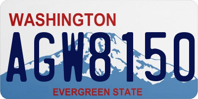 WA license plate AGW8150