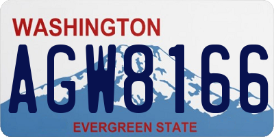 WA license plate AGW8166