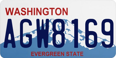 WA license plate AGW8169