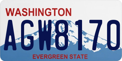 WA license plate AGW8170