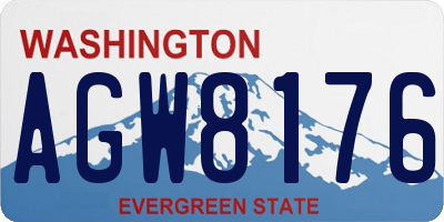 WA license plate AGW8176