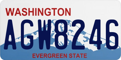 WA license plate AGW8246