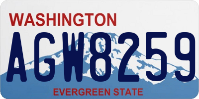 WA license plate AGW8259