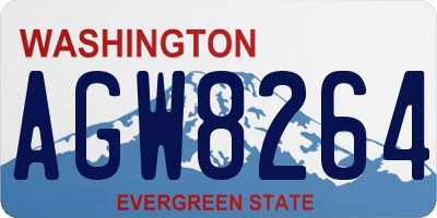 WA license plate AGW8264