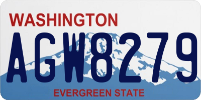 WA license plate AGW8279