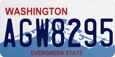 WA license plate AGW8295