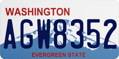 WA license plate AGW8352