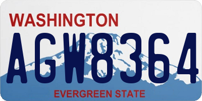 WA license plate AGW8364