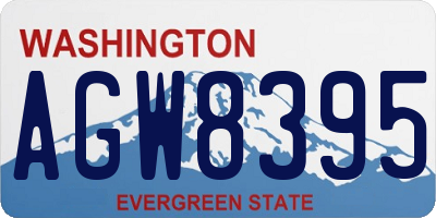 WA license plate AGW8395