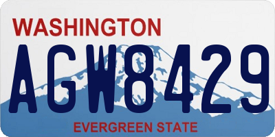 WA license plate AGW8429