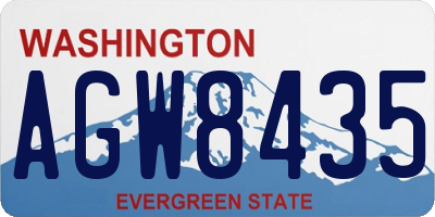 WA license plate AGW8435