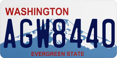 WA license plate AGW8440