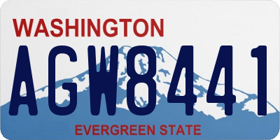 WA license plate AGW8441