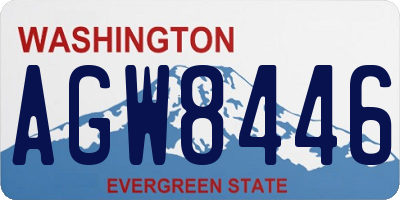 WA license plate AGW8446