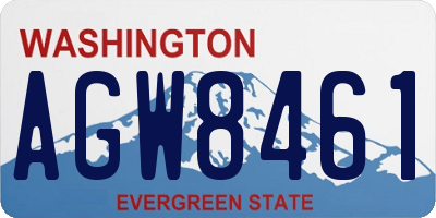 WA license plate AGW8461