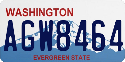 WA license plate AGW8464