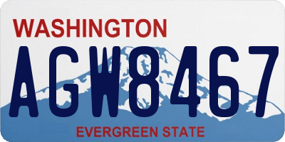 WA license plate AGW8467
