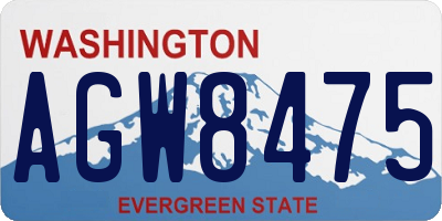 WA license plate AGW8475