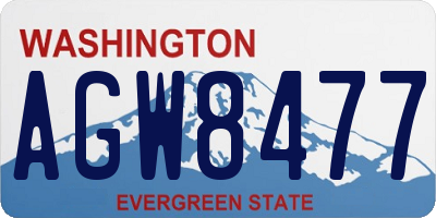 WA license plate AGW8477