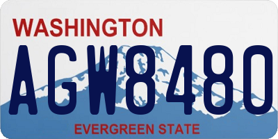 WA license plate AGW8480