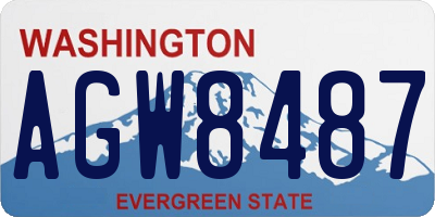 WA license plate AGW8487