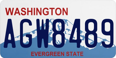 WA license plate AGW8489